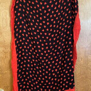 Kate Spade black and red scarf with original storage bag